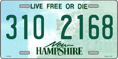 NH license plate 3102168