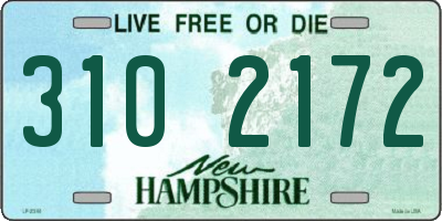 NH license plate 3102172