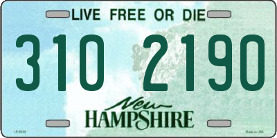 NH license plate 3102190