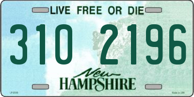 NH license plate 3102196