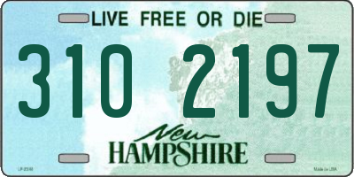 NH license plate 3102197