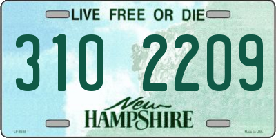 NH license plate 3102209