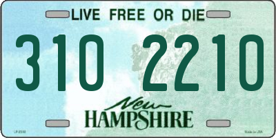 NH license plate 3102210