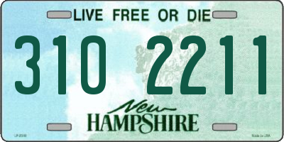 NH license plate 3102211