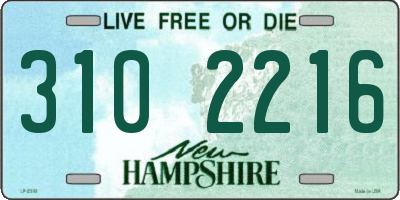 NH license plate 3102216