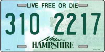 NH license plate 3102217