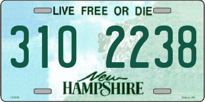 NH license plate 3102238