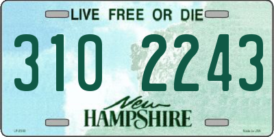 NH license plate 3102243