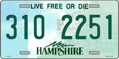 NH license plate 3102251