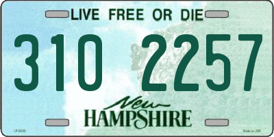 NH license plate 3102257