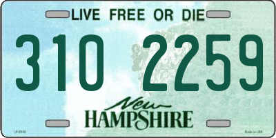 NH license plate 3102259