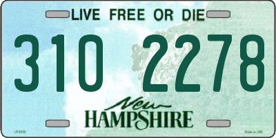 NH license plate 3102278