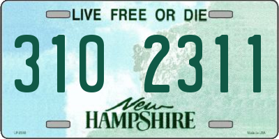 NH license plate 3102311