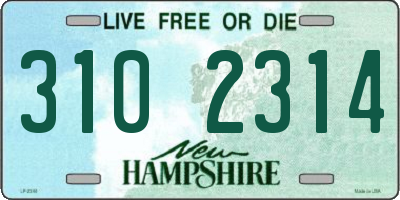 NH license plate 3102314