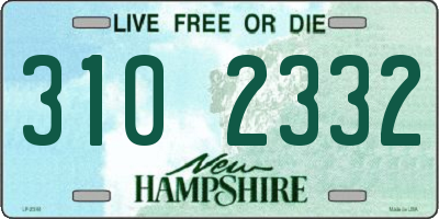 NH license plate 3102332