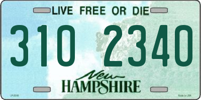 NH license plate 3102340