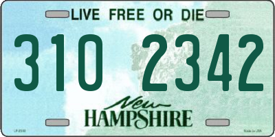 NH license plate 3102342