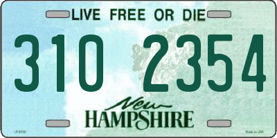 NH license plate 3102354