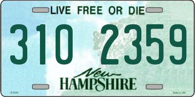 NH license plate 3102359