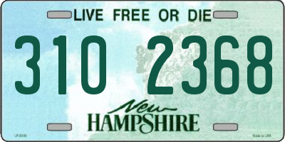 NH license plate 3102368