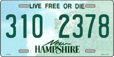 NH license plate 3102378