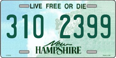 NH license plate 3102399
