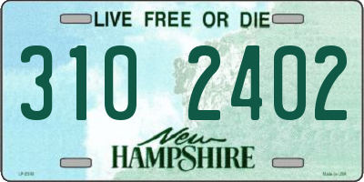 NH license plate 3102402