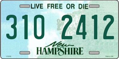 NH license plate 3102412