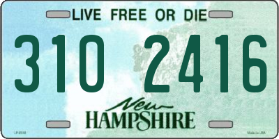 NH license plate 3102416
