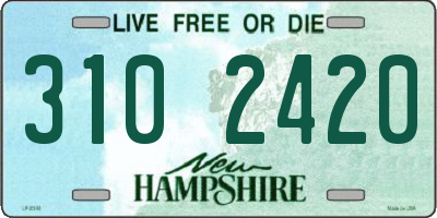 NH license plate 3102420