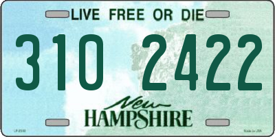 NH license plate 3102422