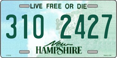 NH license plate 3102427