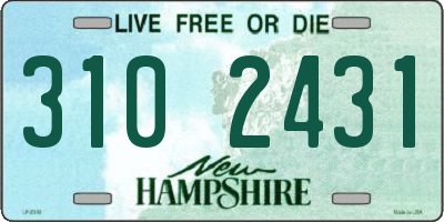 NH license plate 3102431