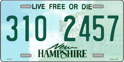 NH license plate 3102457
