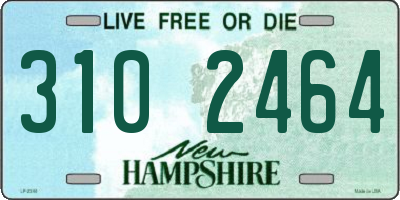 NH license plate 3102464