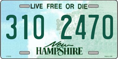 NH license plate 3102470