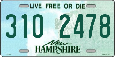 NH license plate 3102478