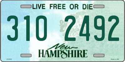 NH license plate 3102492