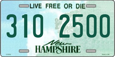 NH license plate 3102500