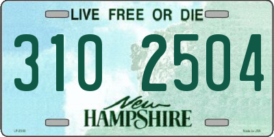 NH license plate 3102504