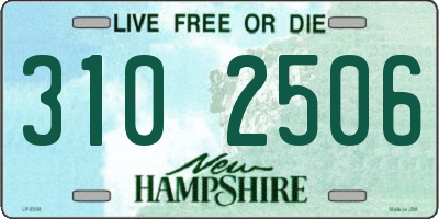 NH license plate 3102506