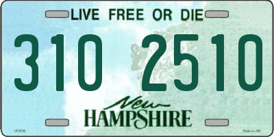 NH license plate 3102510