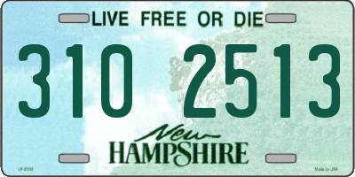 NH license plate 3102513