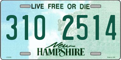 NH license plate 3102514