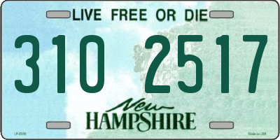 NH license plate 3102517
