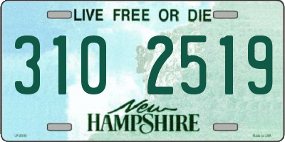 NH license plate 3102519
