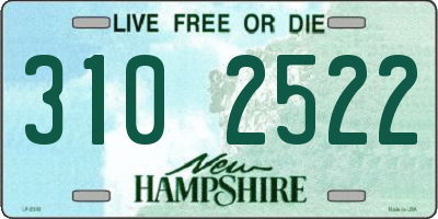 NH license plate 3102522