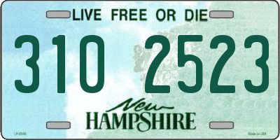 NH license plate 3102523