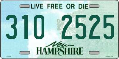 NH license plate 3102525