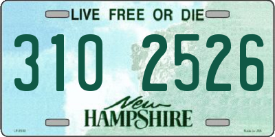 NH license plate 3102526